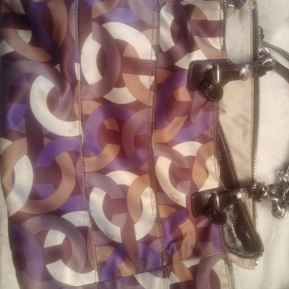Purple and Brown Coach bag